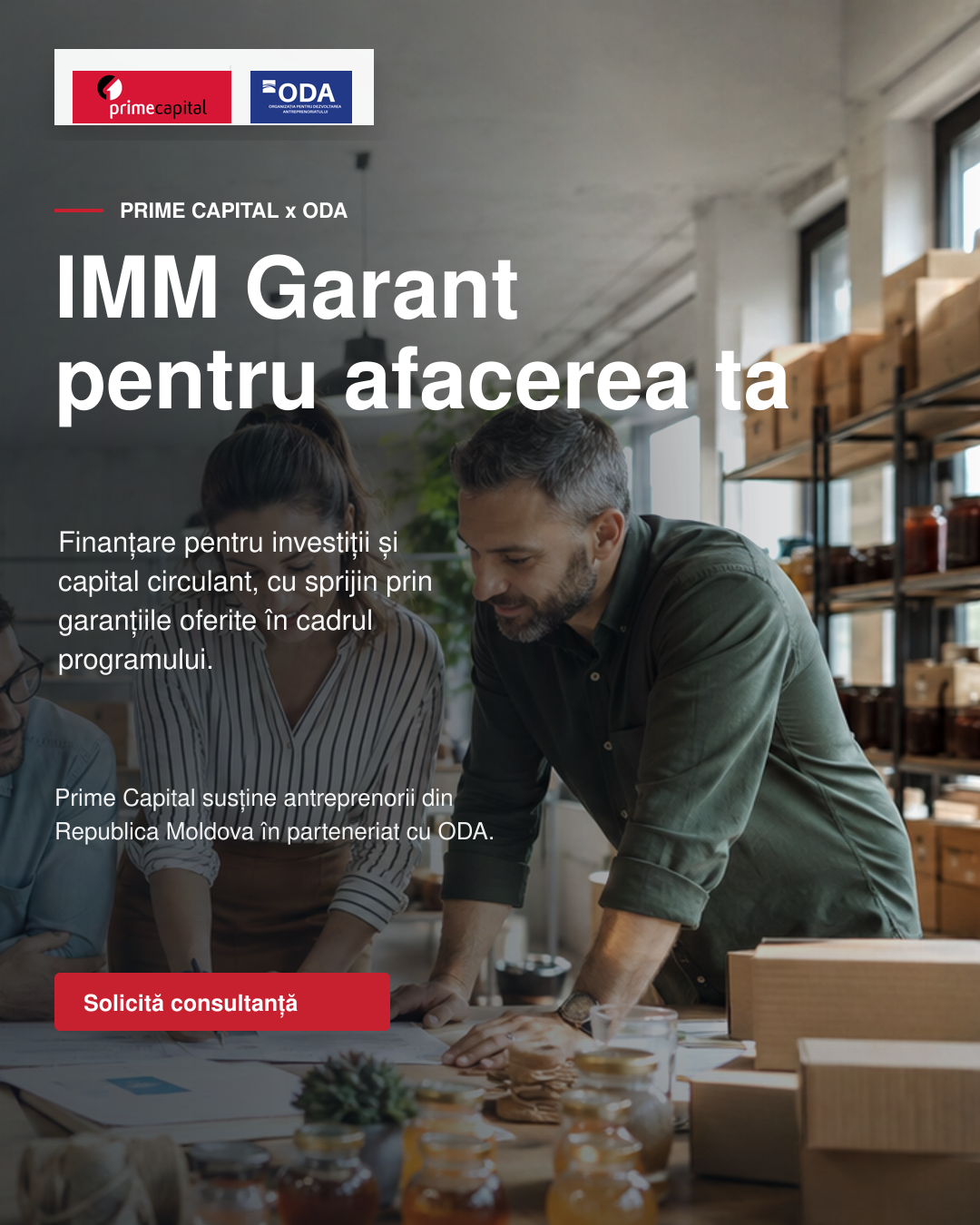OCN PRIME CAPITAL ȘI ODA SUSȚIN MICII ANTREPRENORI PRIN PROGRAMUL IMM GARANT